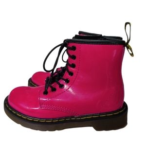 Dr Martens Hot Pink Delaney AirWair Boots Kids Youth Size 13 US Docs